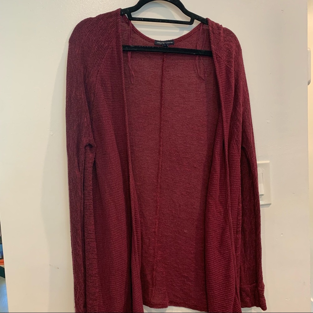 Maroon lightweight cardigan